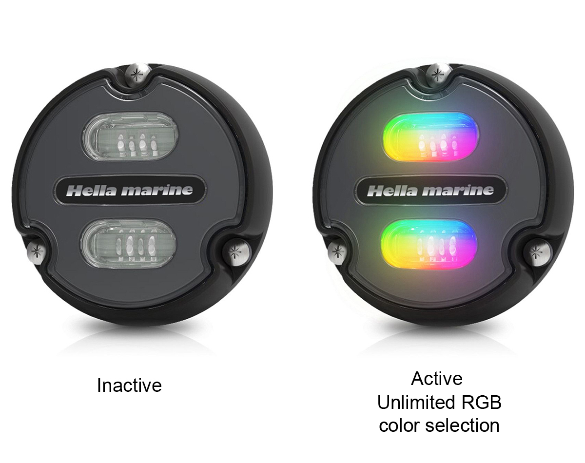  Apelo A1 UW Light RGB Colour Change LED - Black Lens
