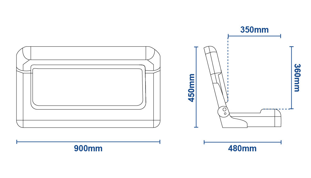 S90 Double Folding Bench Seat Boat Accessories Australia