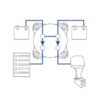 Dual Circuit Battery Isolator 3 Position Switch (On/Off/Combine)