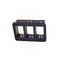 Rocker Switch Mounting Bracket Panel 3-gang Black