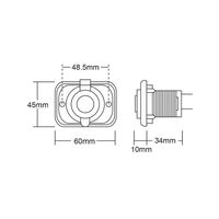 Narva Heavy Duty Dual USB-A Socket with Dust Proof Cap
