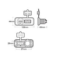 Narva Flush Mount 50A Anderson Connector and Volt Meter