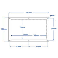 Water Resistant Aluminium Switch Panel 6 Gang LED Switches