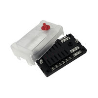 Lockable Fuse Box Block with LED Indicators and Fuses 12-Way