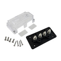 Heavy Duty Insulated Terminal Stud Box 4-way with Clear Cover 