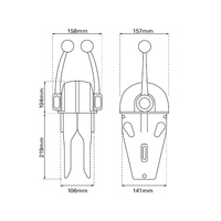 Ultraflex B103 Series Top Mount Engine Control Twin Lever
