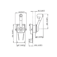 Engine Control w/Trim B184 - Single Lever