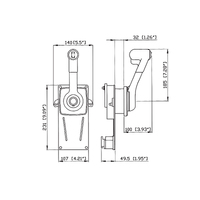 Ultraflex B183 Side Mount Engine Control Single Lever