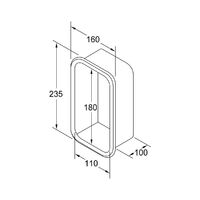 Storage Case White Plastic Open 180x110x100mm