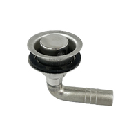 Fuel Tank Breather Vent Stainless Steel Recessed 90deg 16mm Hose