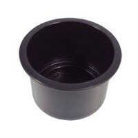 Drink Holder Recessed Black Plastic
