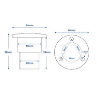 Deck Fill Lockable with Key Dual Size FUEL 38mm to 50mm
