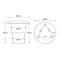 Lockable Deck Fill Polished Stainless Steel FUEL 38mm to 50mm