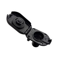 Plastic Vented Deck Fill Straight 38mm Black - Gas