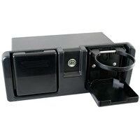 Plastic Glove Box with Double Drink Holders