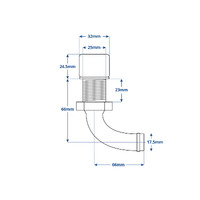 Fuel Tank Breather Vent Stainless Steel 90deg 19mm Hose