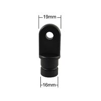 Canopy Bow End 16mm Black - Plastic