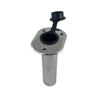 Rod Holder Stainless Steel Straight Head with Cap & Insert