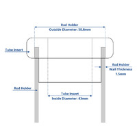 Rod Holder Insert Black to fit 2 inch Tube