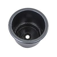 Drink Holder Large Twin Size Carbon Print with Drain