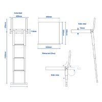 Consealed Box Ladder Telescopic with Grab Handles 4 Step