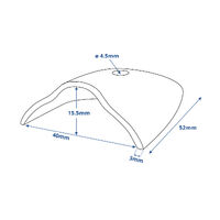 Stainless Steel End Cap Suit 38mm Rigid PVC Gunwale
