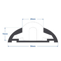 Gunwale Boat Trim Aluminium Extrusion 50mm x 3.65m