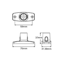 Light Pole 360 Degree LED Stainless Steel Fixed Base & Flat Head 100mm