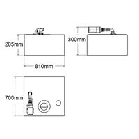 Waste Water Tank Kit with Macerator Pump 112L