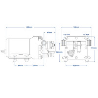 Shurflo Trail King II Freshwater Pump Only 3GPM 12v