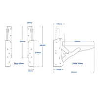 Heavy Duty Folding Seat Brackets Stainless Steel