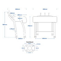 Leaning Post Seat Bench with Rod Holders