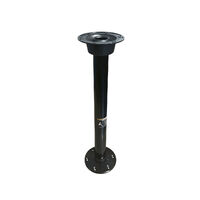 Plastic Black Table Oval Shape with 680mm Fixed Height Pedestal