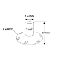 Seat Box Pedestal 125mm with 73mm Post