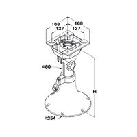 Adjustable Pedestal Bell Shape Base - 330-430mm