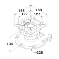 Boat Seat Box Pedestal 135mm with Swivel Top