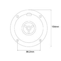 Ultraflex X57 Round Flange for Intermediate Dashboard Helm Pump Position