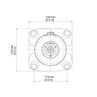 Ultraflex X64 Square Flange for Intermediate Dashboard Helm Pump Position