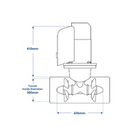 Quick BTQ300 Bow or Stern Thruster with Electric DC Motor & Double Propellers for 20m-26m Boats