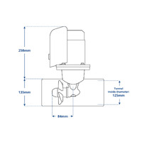 Quick BTQ125 Bow Thruster Kit 30Kgf for 6m - 8.5m Boats