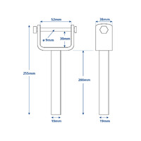 Stem Bracket for Wobble Roller Assembly