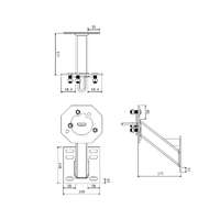 Atlantic Spare Wheel Mount Suits Aluminium Trailers Large