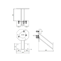 Atlantic Spare Wheel Mount Suits Aluminium Trailers Small