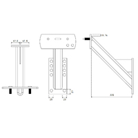 Atlantic Spare Wheel Mount Suits Galvanised Trailers Large