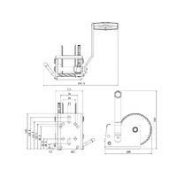 Atlantic Trailer Winch 700kg 5:1 without Cable