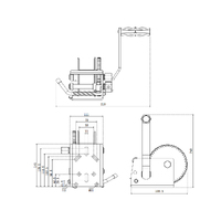 Atlantic Trailer Winch 775kg 5:1/1:1 without Cable