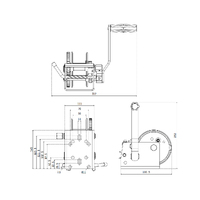 Atlantic Trailer Winch 1000kg 10:1/5:1/1:1 without Cable