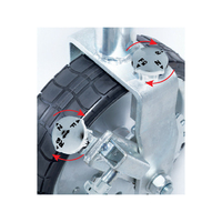 Ezi-Mover Ratchet Jockey Wheel U-bolt Fixed Clamp 250mm Wheel 350kg