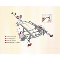 Boat Trailer Cable Kit 8m with Flat Trailer Plug