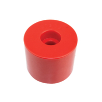 Soft Red Poly Transom Roller Round 65x75mm x 17mm Bore